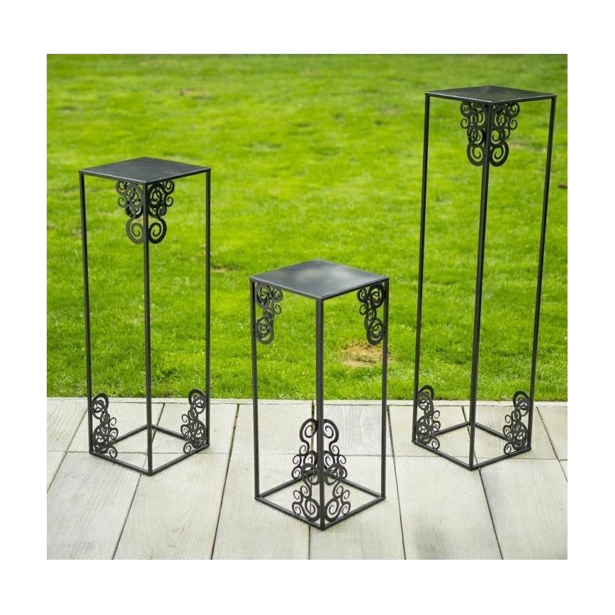 Suporte para plantas 60x24 cm preto