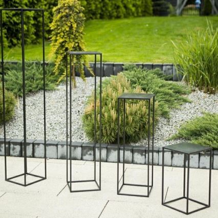 Suporte para plantas 70x24 cm preto