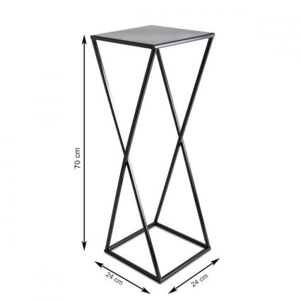 Suporte para plantas 70x24 preto