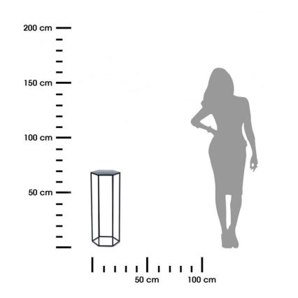 Suporte para plantas 70x24 cm preto