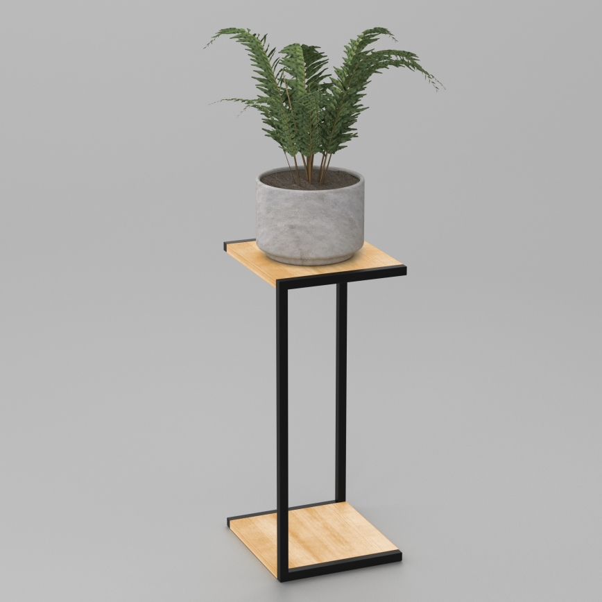 Suporte para plantas 70x30x34 cm preto