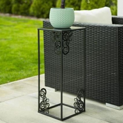 Suporte para plantas 80x24 cm preto