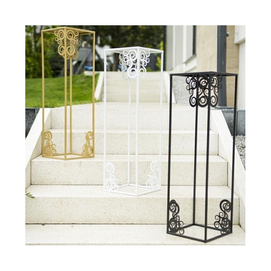 Suporte para plantas 80x24 cm preto