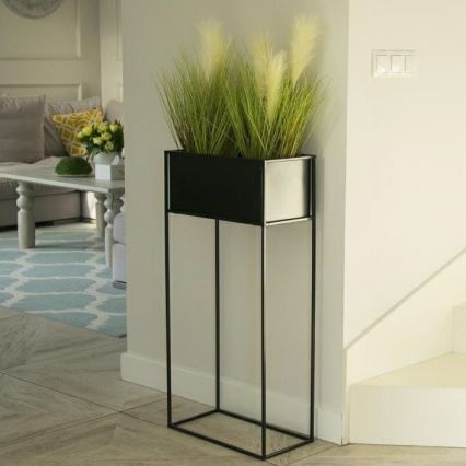 Suporte para plantas 90x44 cm preto
