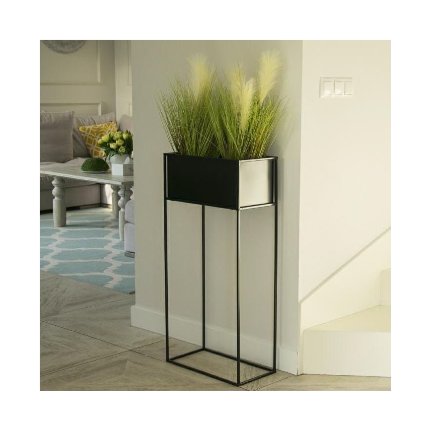 Suporte para plantas 90x44 cm preto