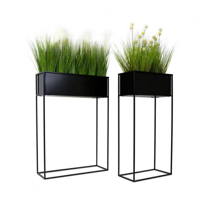 Suporte para plantas 90x44 cm preto