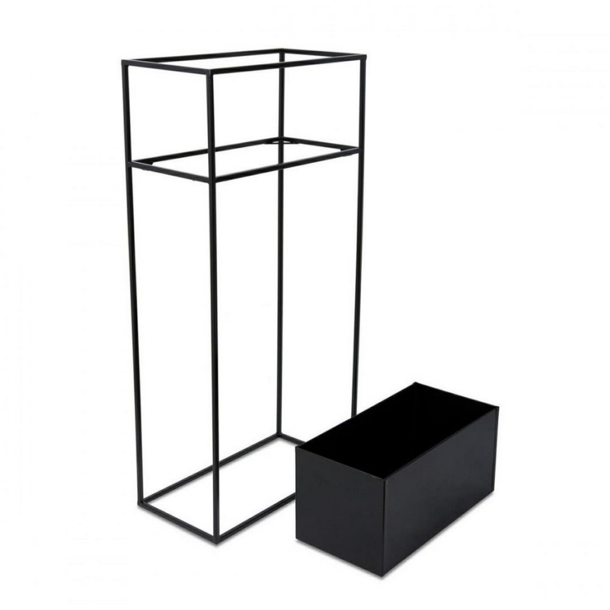 Suporte para plantas 90x44 cm preto