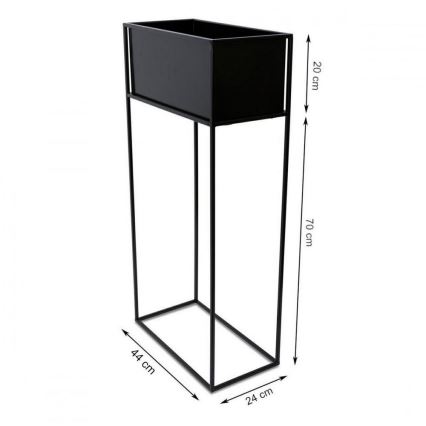Suporte para plantas 90x44 cm preto