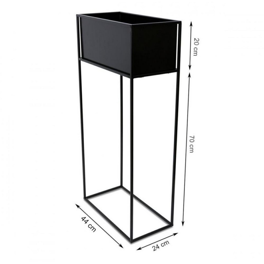 Suporte para plantas 90x44 cm preto