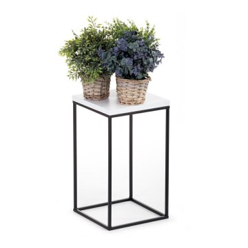 Suporte para plantas BASICLOFT 40x24 branco/preto