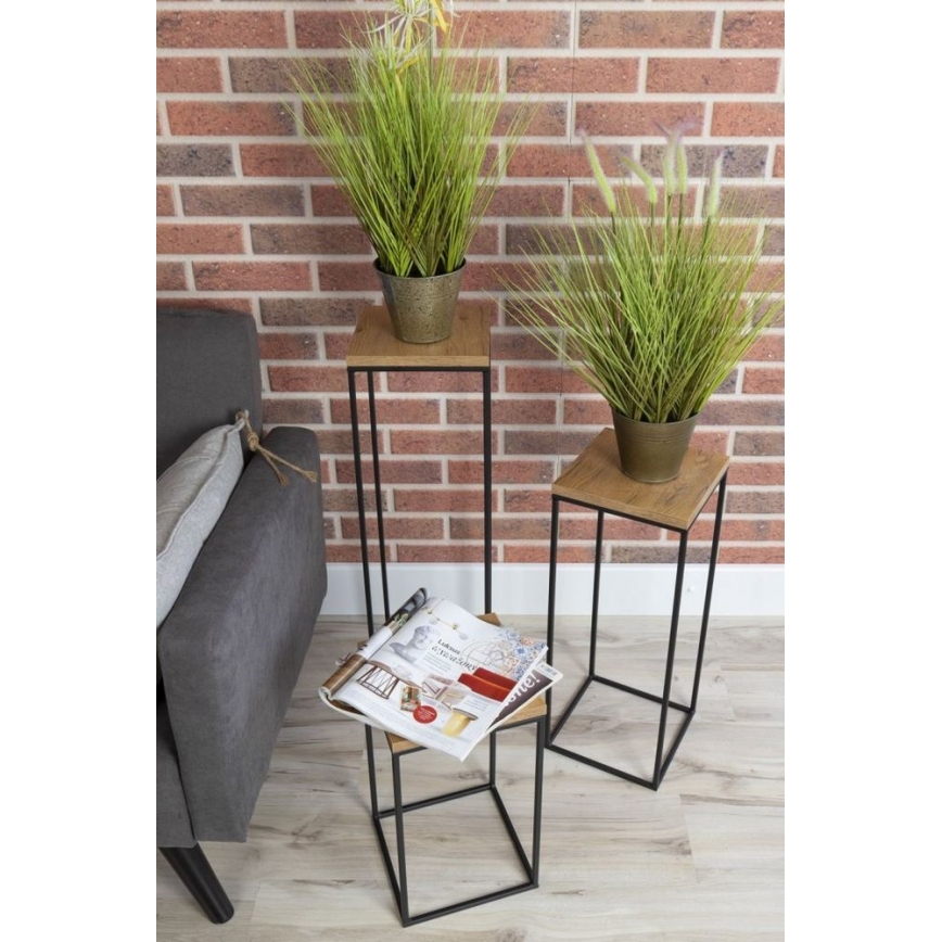Suporte para plantas BASICLOFT 40x24 preto/marrom