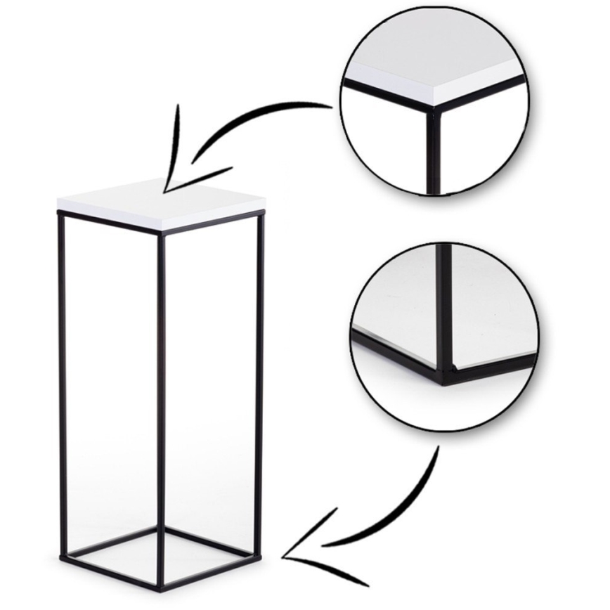 Suporte para plantas BASICLOFT 60x24 preto/branco