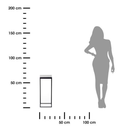 Suporte para plantas BASICLOFT 60x24 preto