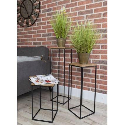 Suporte para plantas BASICLOFT 60x24 preto/marrom