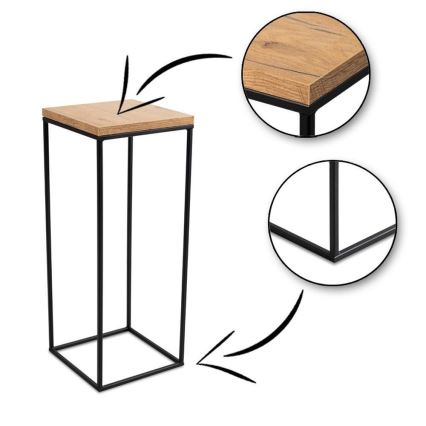 Suporte para plantas BASICLOFT 60x24 preto/marrom