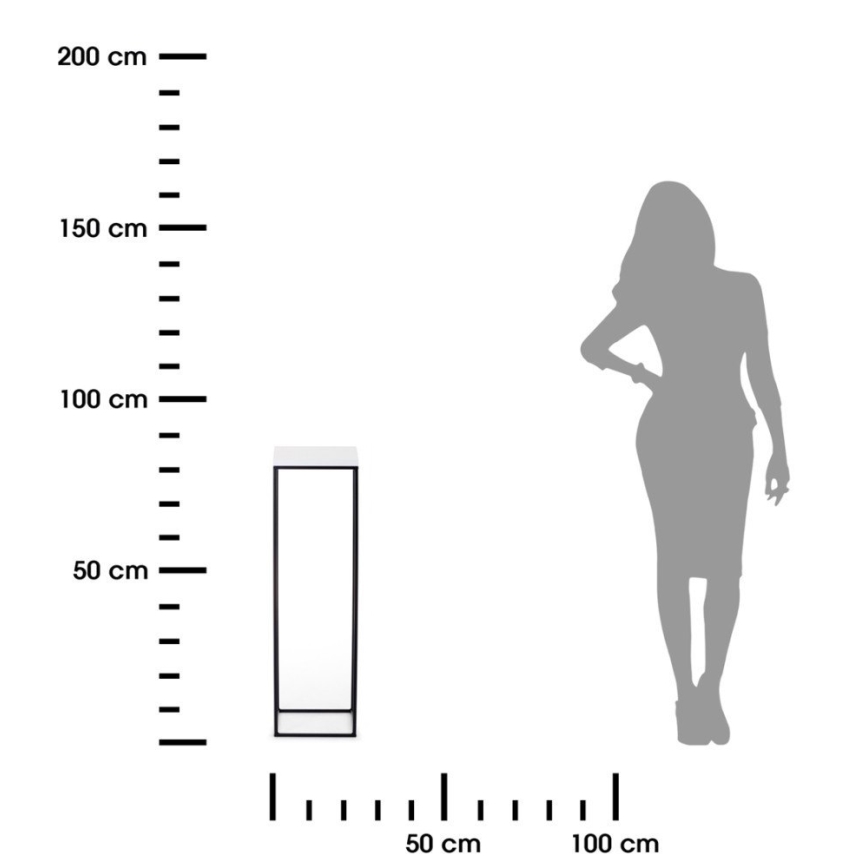 Suporte para plantas BASICLOFT 80x24 preto/branco