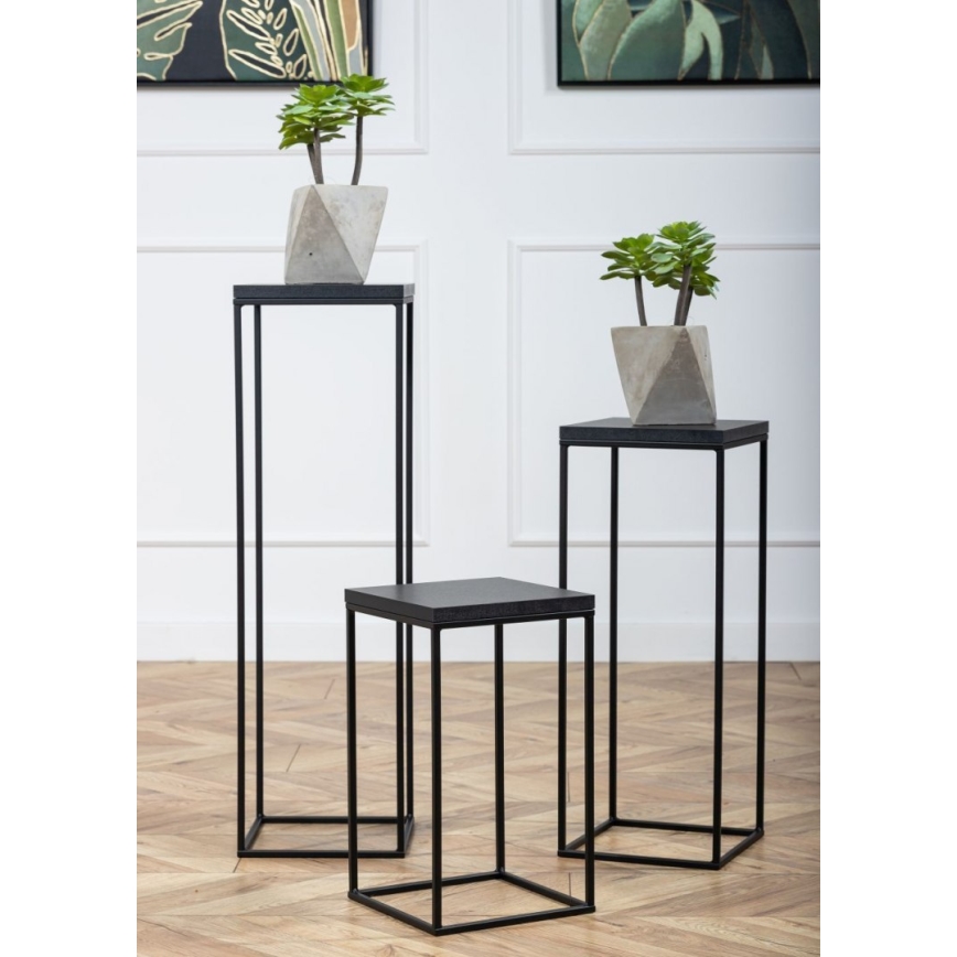 Suporte para plantas BASICLOFT 80x24 preto