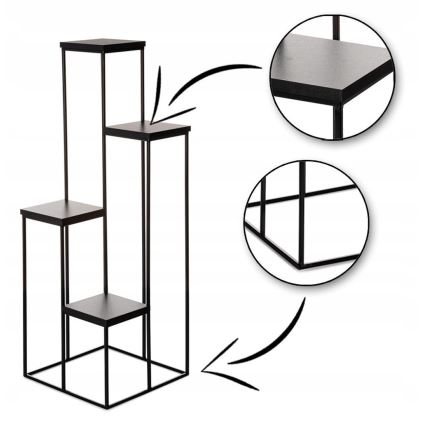 Suporte para plantas KASKADA 110x40 preto