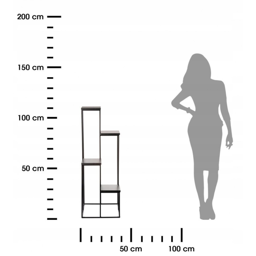 Suporte para plantas KASKADA 110x40 preto