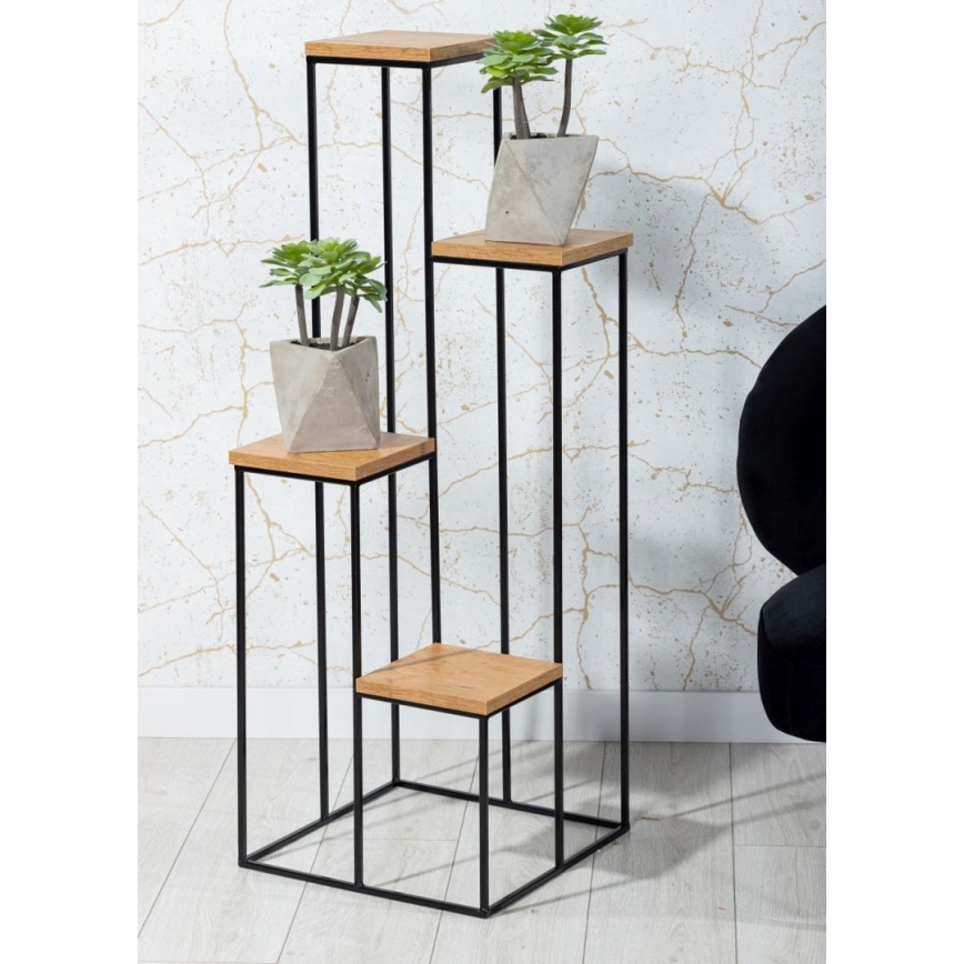 Suporte para plantas KASKADA 70x34 preto/marrom