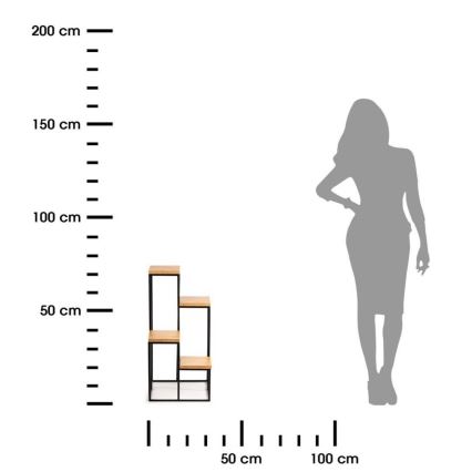 Suporte para plantas KASKADA 70x34 preto/marrom