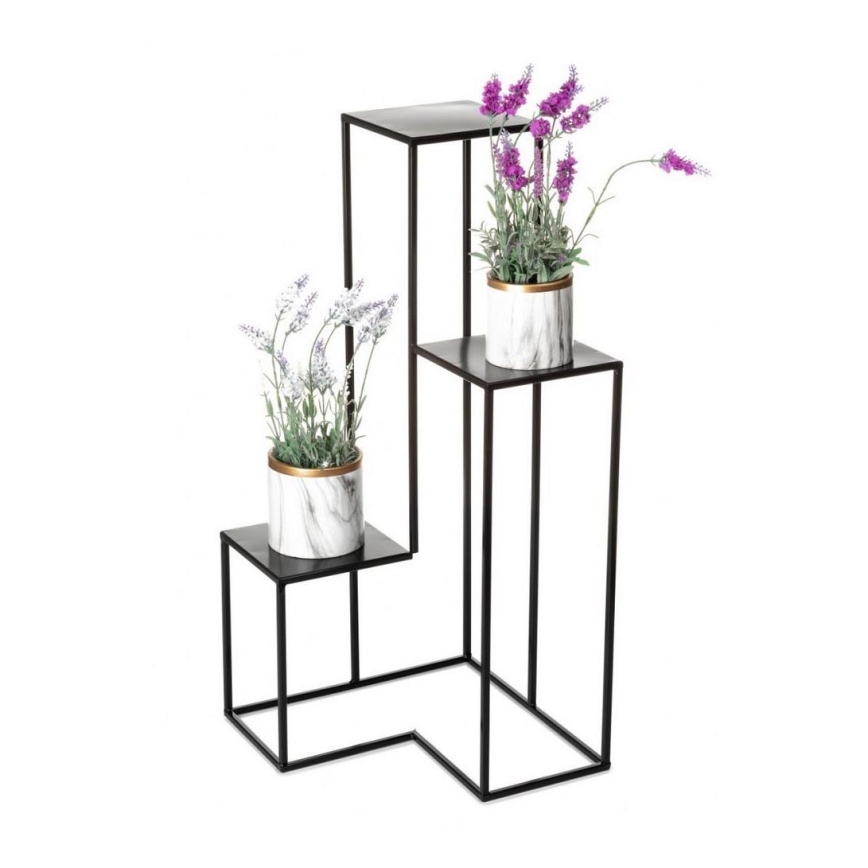 Suporte para plantas KASKADA 85x40 cm preto