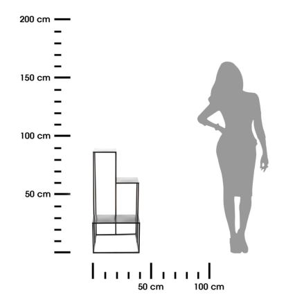 Suporte para plantas KASKADA 85x40 cm preto