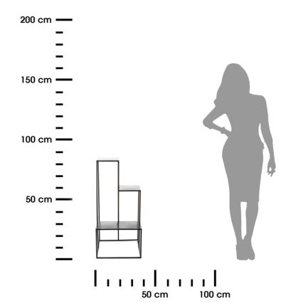 Suporte para plantas KASKADA 85x40 cm preto