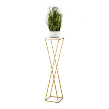 Suporte para plantas LOFT 100x24 cm dourado/branco