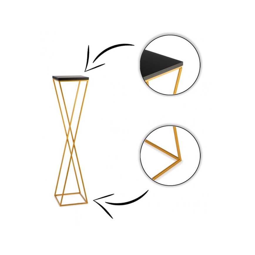 Suporte para plantas LOFT 100x24 cm dourado/preto