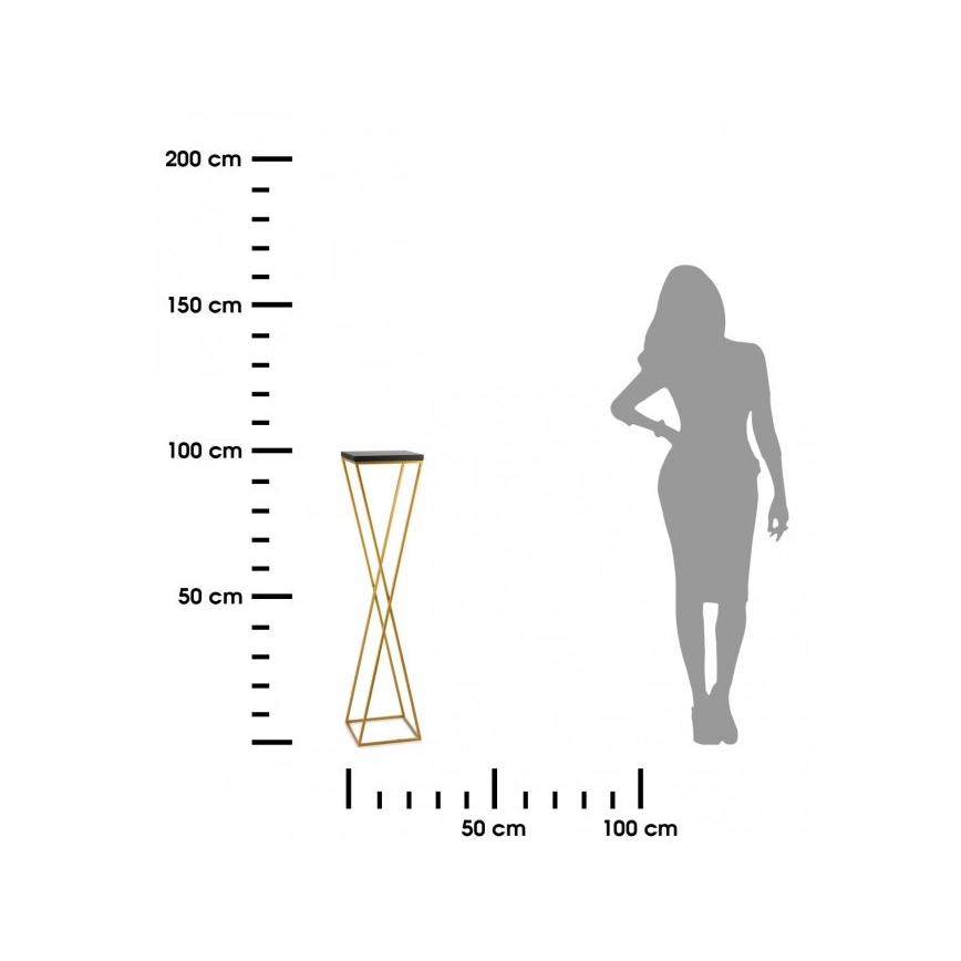 Suporte para plantas LOFT 100x24 cm dourado/preto