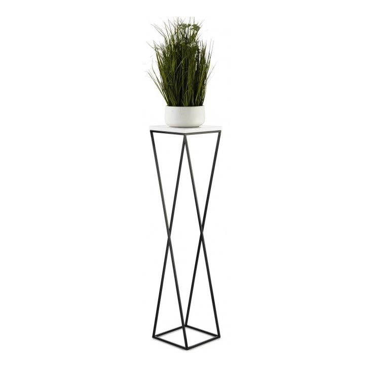 Suporte para plantas LOFT 100x24 cm preto/branco