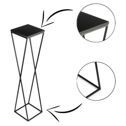 Suporte para plantas LOFT 100x24 cm preto