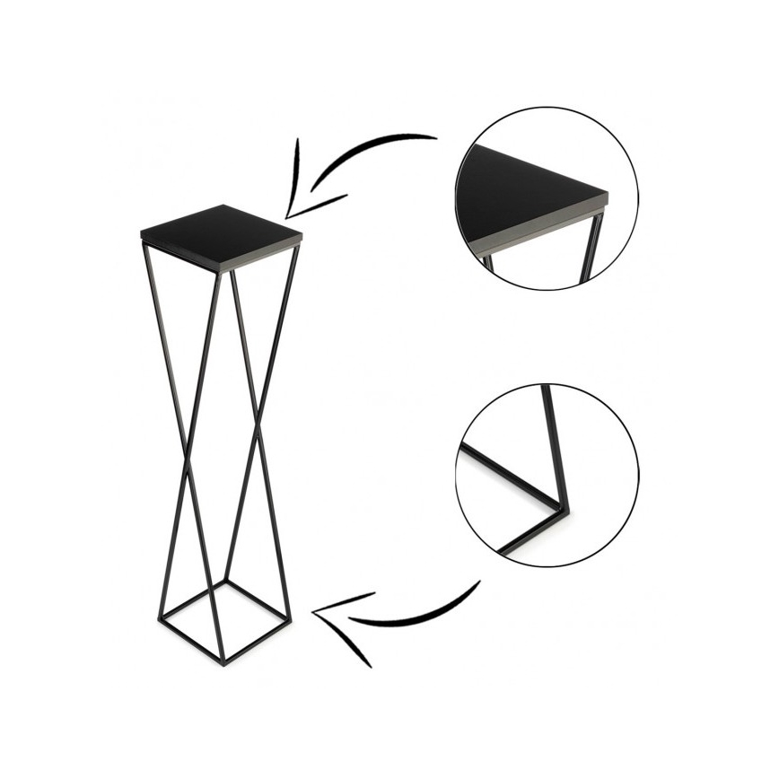 Suporte para plantas LOFT 100x24 cm preto