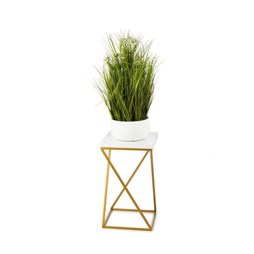 Suporte para plantas LOFT 40x24 cm dourado/branco