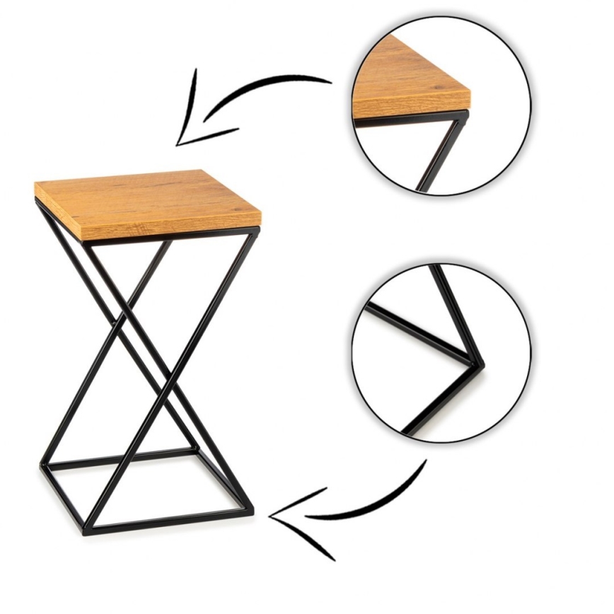 Suporte para plantas LOFT 40x24 cm preto/marrom