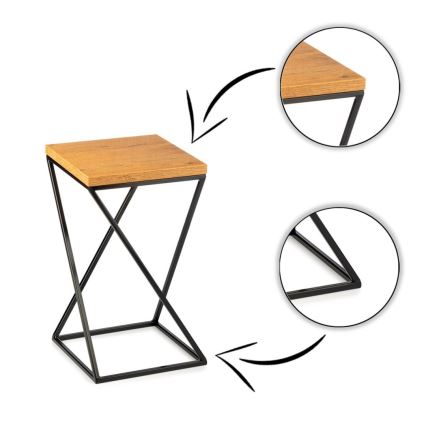 Suporte para plantas LOFT 40x24 cm preto/marrom