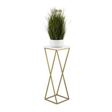 Suporte para plantas LOFT 70x24 cm dourado/branco