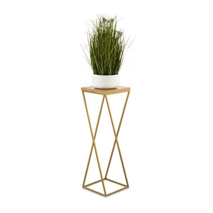 Suporte para plantas LOFT 70x24 cm dourado/marrom