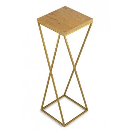 Suporte para plantas LOFT 70x24 cm dourado/marrom