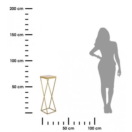 Suporte para plantas LOFT 70x24 cm dourado/marrom