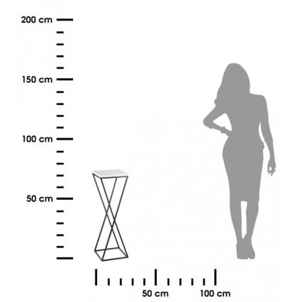 Suporte para plantas LOFT 70x24 cm preto/branco