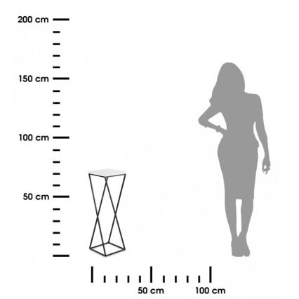 Suporte para plantas LOFT 70x24 cm preto/branco