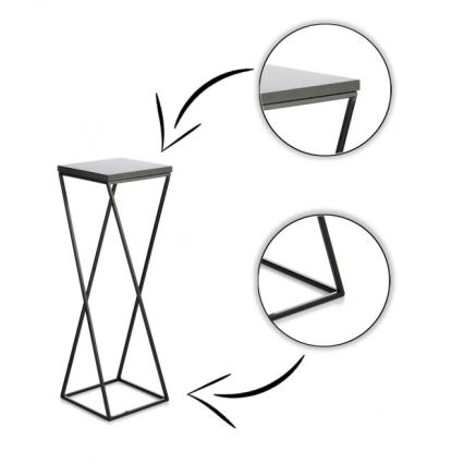 Suporte para plantas LOFT 70x24 cm preto