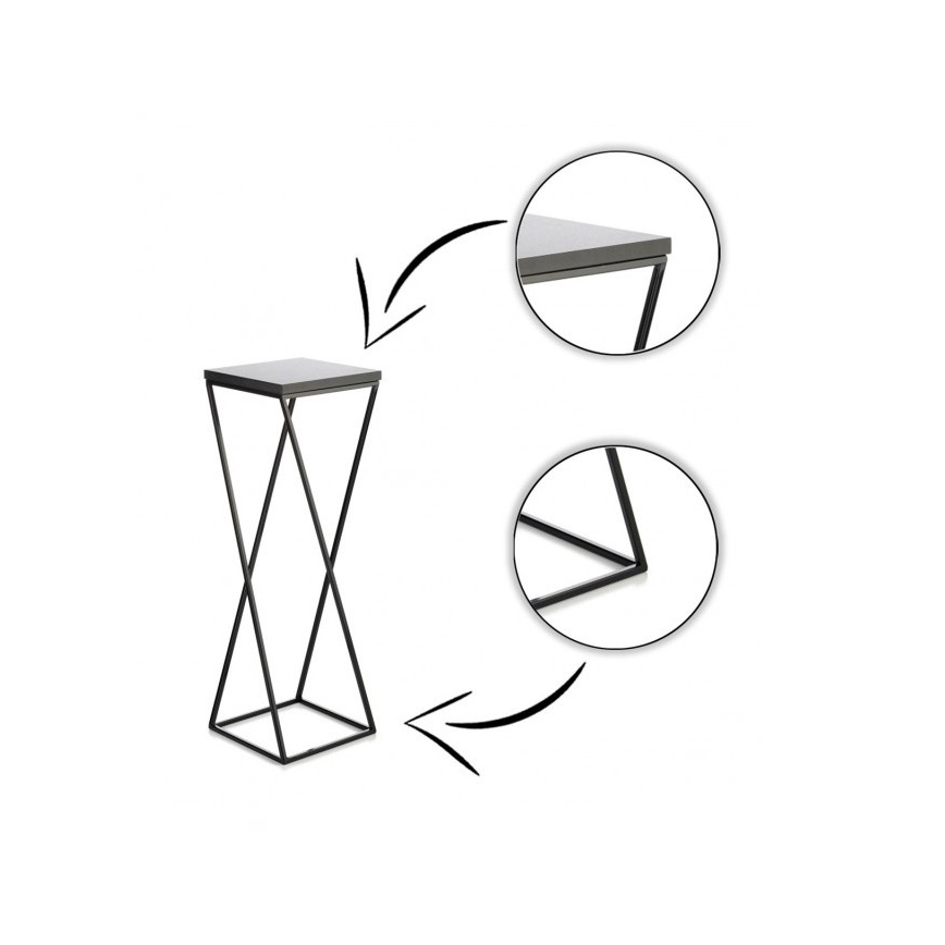 Suporte para plantas LOFT 70x24 cm preto