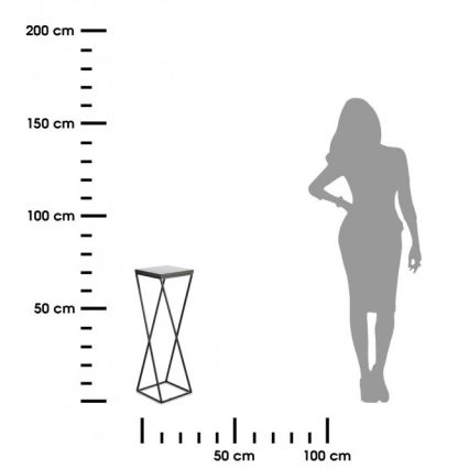 Suporte para plantas LOFT 70x24 cm preto