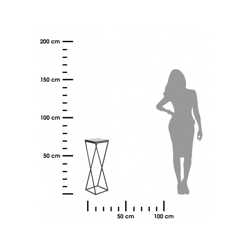 Suporte para plantas LOFT 70x24 cm preto