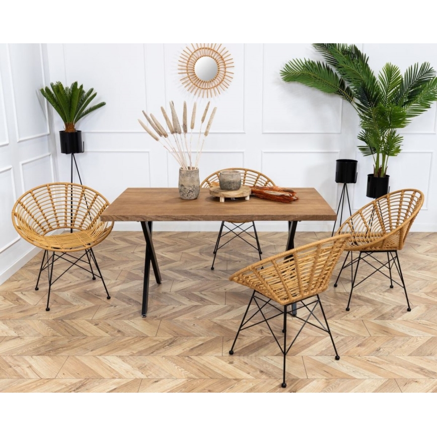 Suporte para plantas TRIPÉ 110x25 cm preto