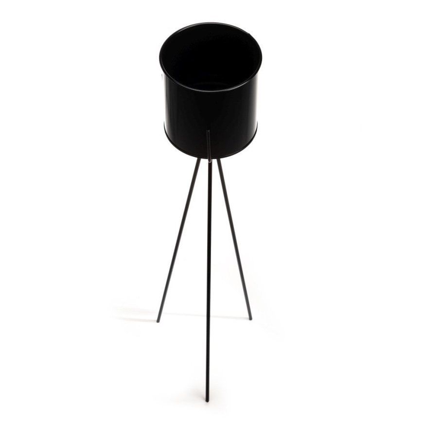 Suporte para plantas TRIPÉ 110x25 cm preto