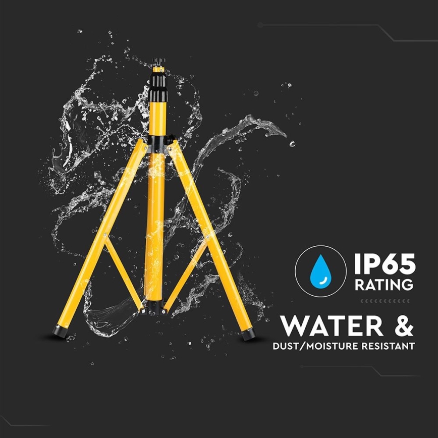 Suporte para refletores 180 cm amarelo